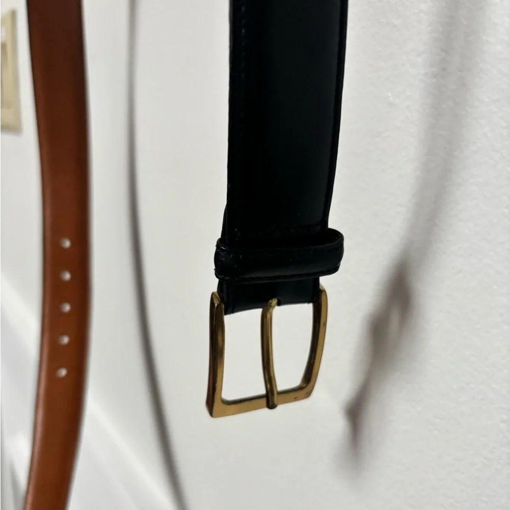 Mens Cortina Hand Polished Leather Large 40 with Gold Buckle